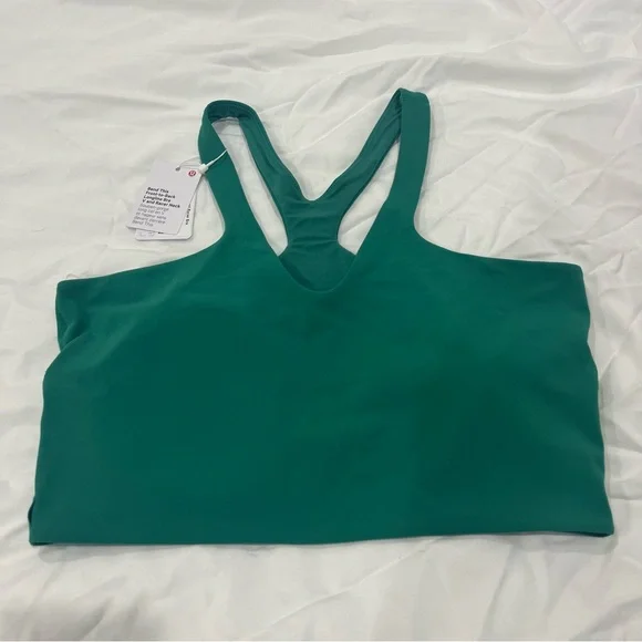 NWT Lululemon Bend This V and Racer Bra - Cascadia Green - Picture 6 of 7